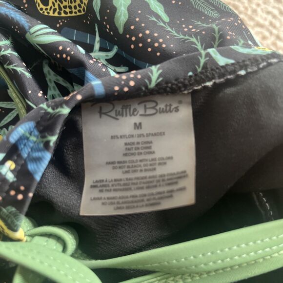 Ruffle Butts Women’s Cheetah Safari Print One Piece Bathing Swim Suit Medium - Picture 7 of 7